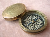 Antique brass cased pocket compass circa 1800